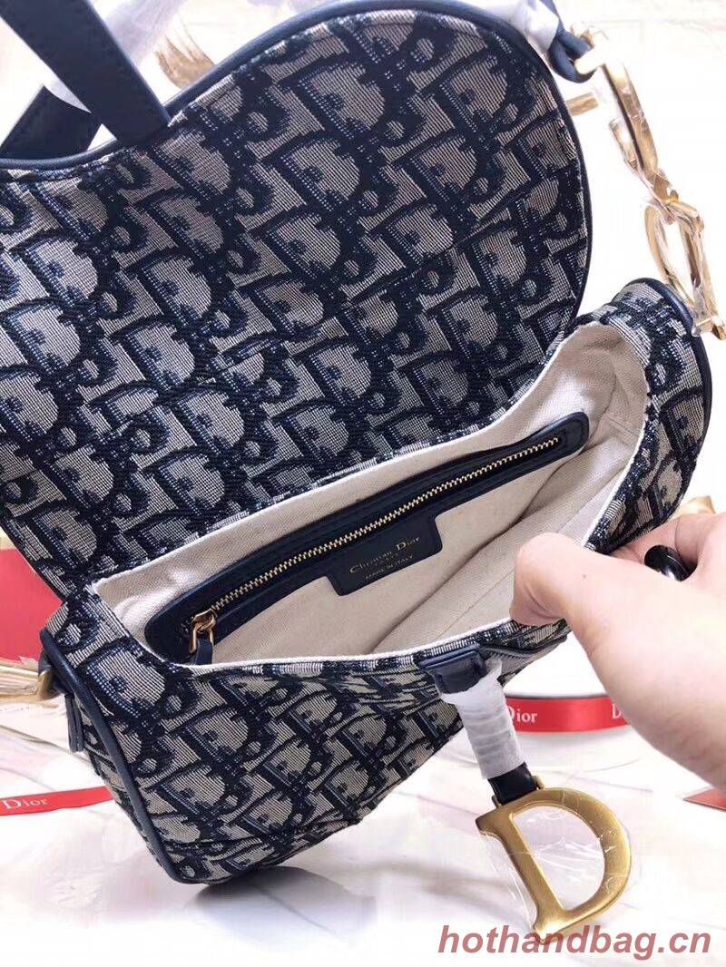 Dior SADDLE BAG CANVAS M0446 blue Dior SADDLE BAG CANVAS M0446 blue