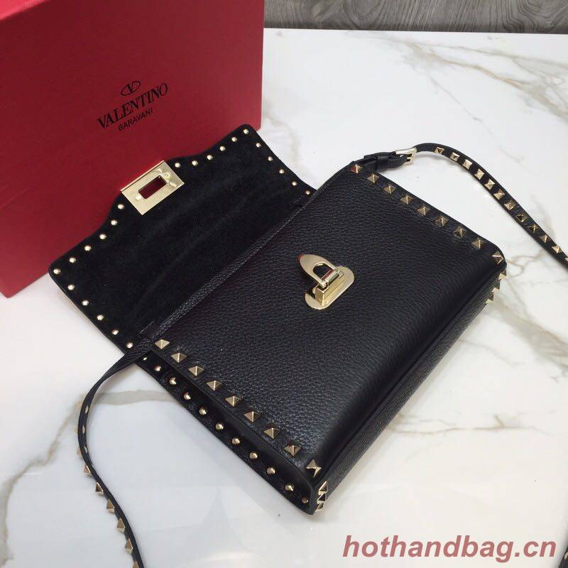 VALENTINO Rockstud leather cross-body bag 76357 black VALENTINO Rockstud leather cross-body bag 76357 black