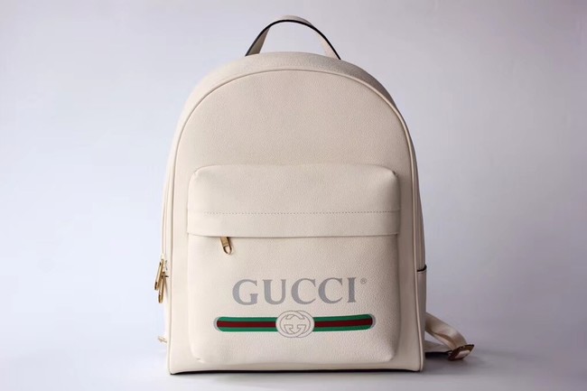 Gucci Print leather backpack 547834 off-white