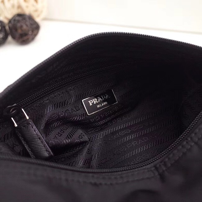 Prada Nylon and leather shoulder bag BT0421 black