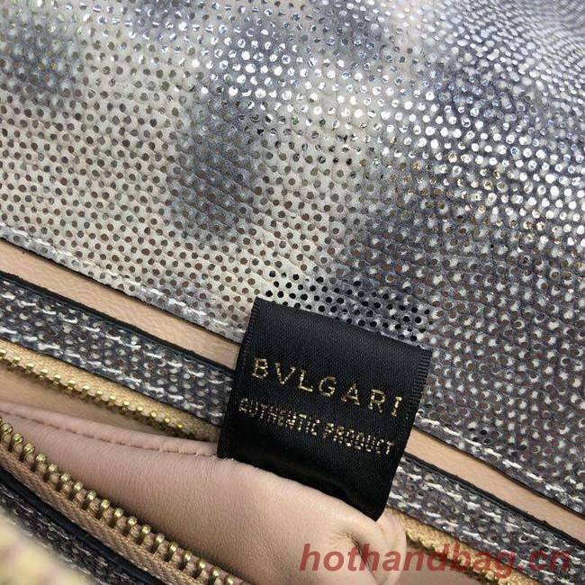 BVLGARI Serpenti Forever leather shoulder bag 35108 grey