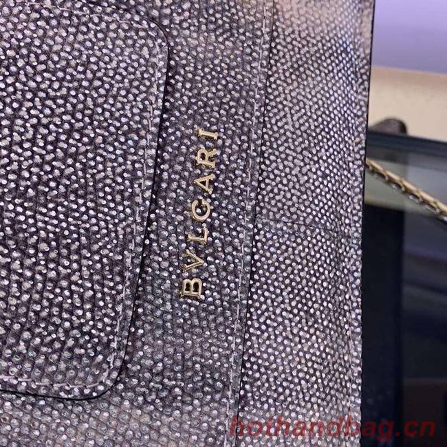 BVLGARI Serpenti Forever metallic-leather shoulder bag 058962 grey