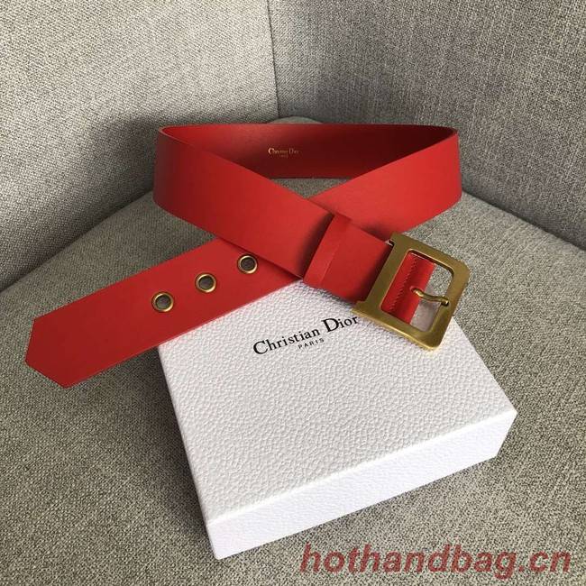 Dior Wide leather belt with 50 mm D4261 red