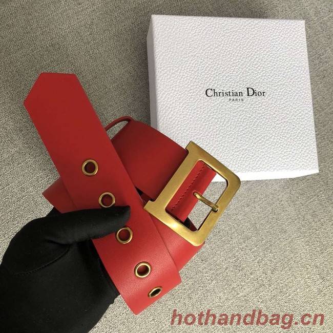 Dior Wide leather belt with 50 mm D4261 red
