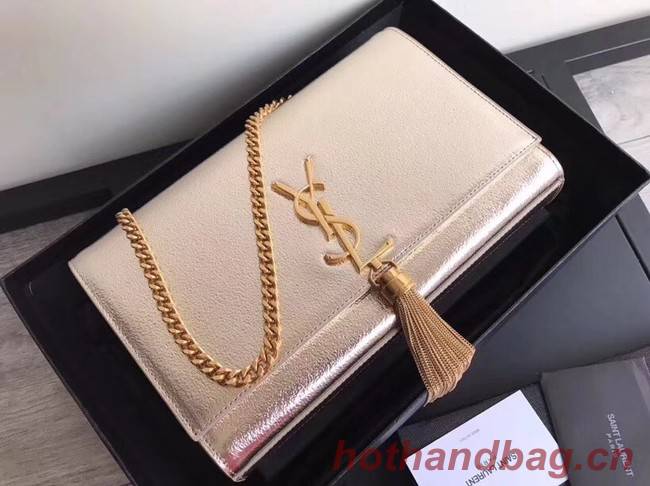 SAINT LAURENT Medium Kate cross-body bag 18831 gold