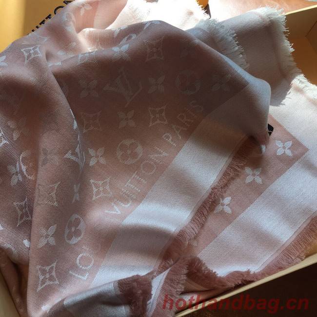 Louis Vuitton MONACO SQUARE Monogram flower pattern silk M71151 light pink