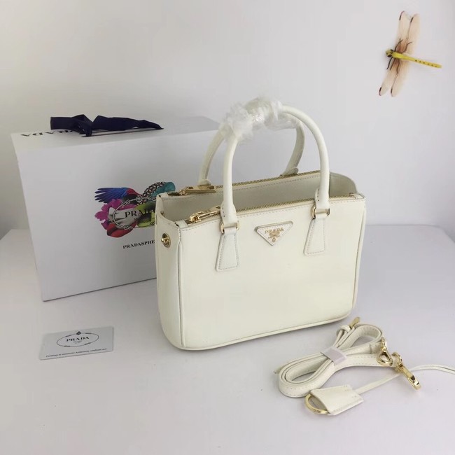 Prada Galleria Small Saffiano Leather Bag BN2316 white