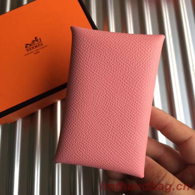 Hermes Bastia Epsom card case H0369 pink