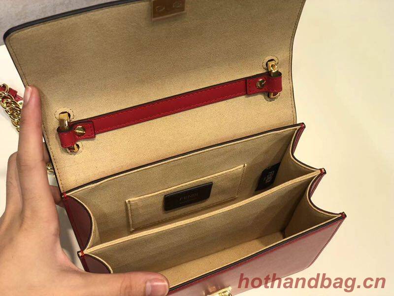 Fendi KAN I SMALL Multicolor fabric mini-bag 8BT0381 red Fendi KAN I SMALL Multicolor fabric mini-bag 8BT0381 red