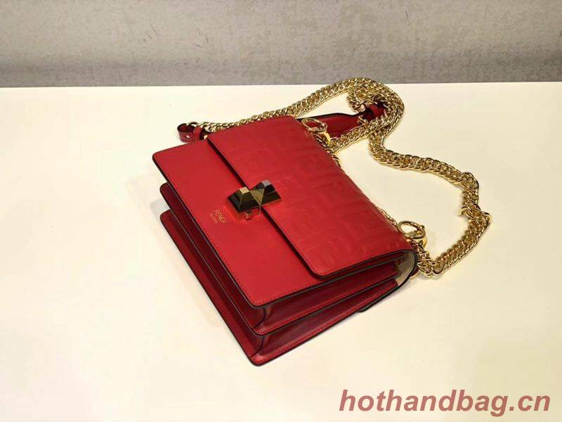 Fendi KAN I SMALL Multicolor fabric mini-bag 8BT0381 red Fendi KAN I SMALL Multicolor fabric mini-bag 8BT0381 red