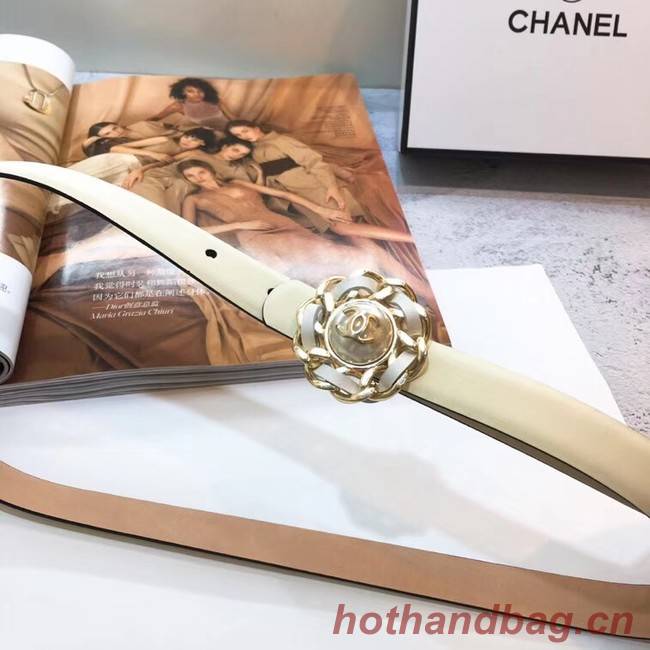 Chanel Calf Leather Belt Wide with 20mm 56612