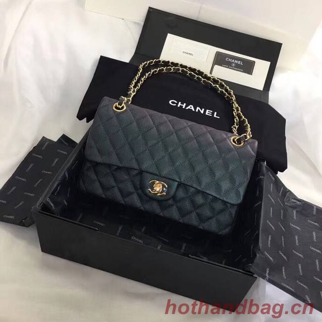 Chanel Calfskin & Gold-Tone Metal A01112 black