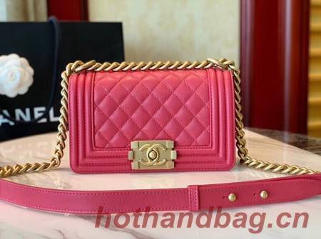 Boy Chanel Flap Shoulder Bag Leather A67085 rose