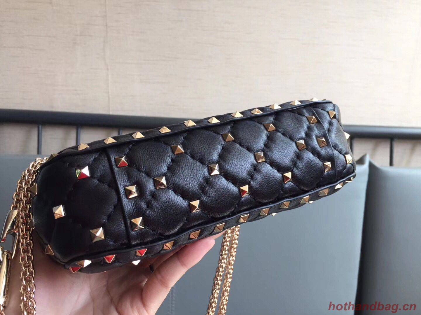 VALENTINO leather bag 0051 black VALENTINO leather bag 0051 black