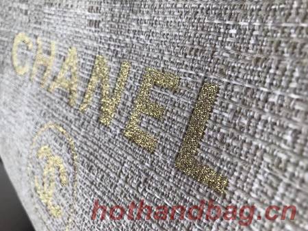 Chanel Canvas Original Leather Shoulder Shopping Bag A2369 creamy Chanel Canvas Original Leather Shoulder Shopping Bag A2369 creamy