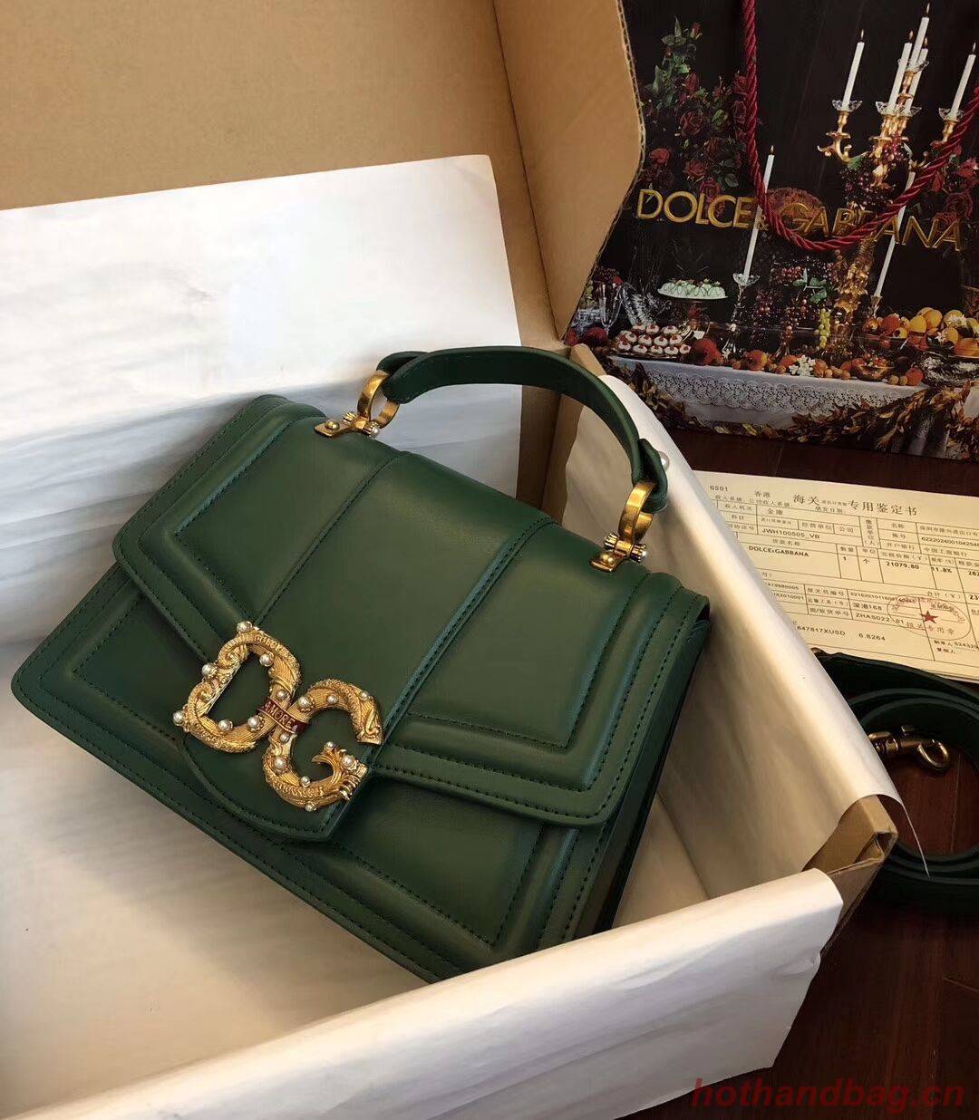 Dolce & Gabbana Origianl Leather Bag 4916 Green Dolce & Gabbana Origianl Leather Bag 4916 Green