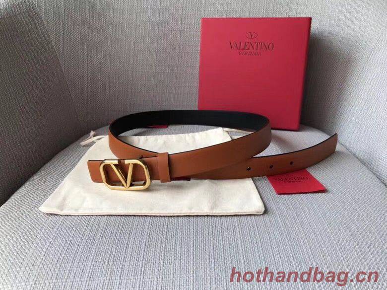Valentino Leather Belt V7468 Brown Valentino Leather Belt V7468 Brown
