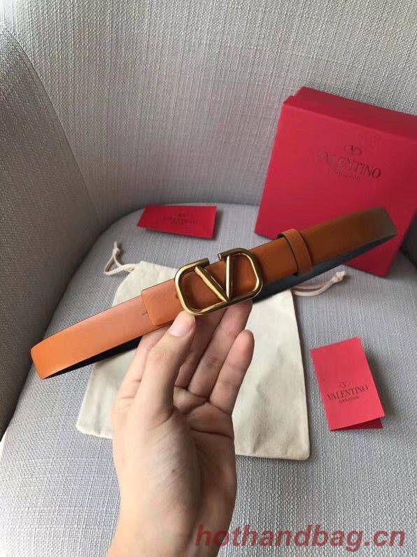 Valentino Leather Belt V7468 Brown Valentino Leather Belt V7468 Brown