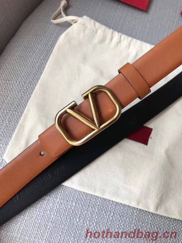 Valentino Leather Belt V7468 Brown Valentino Leather Belt V7468 Brown