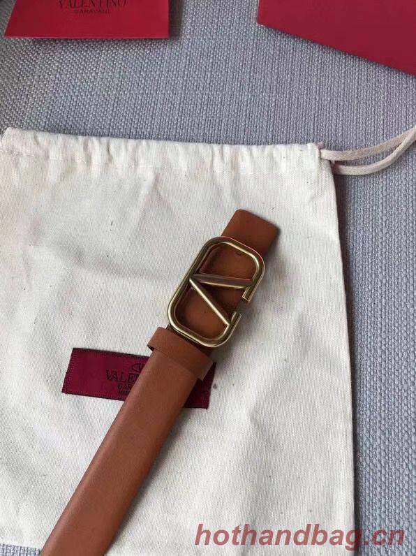 Valentino Leather Belt V7468 Brown Valentino Leather Belt V7468 Brown