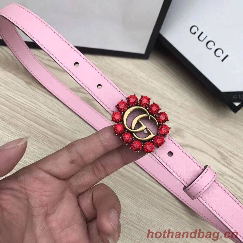 Gucci 2CM Leather Belt 414521 Pink Gucci 2CM Leather Belt 414521 Pink