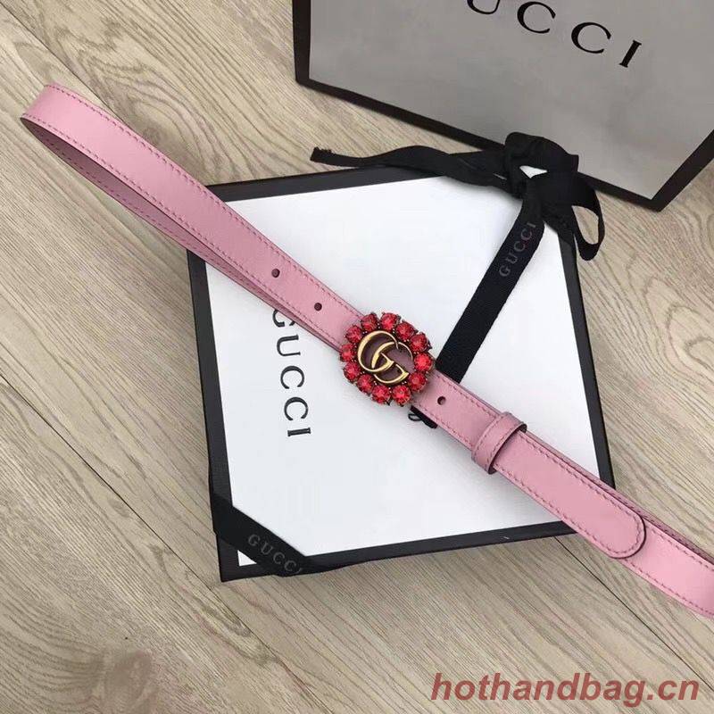 Gucci 2CM Leather Belt 414521 Pink Gucci 2CM Leather Belt 414521 Pink