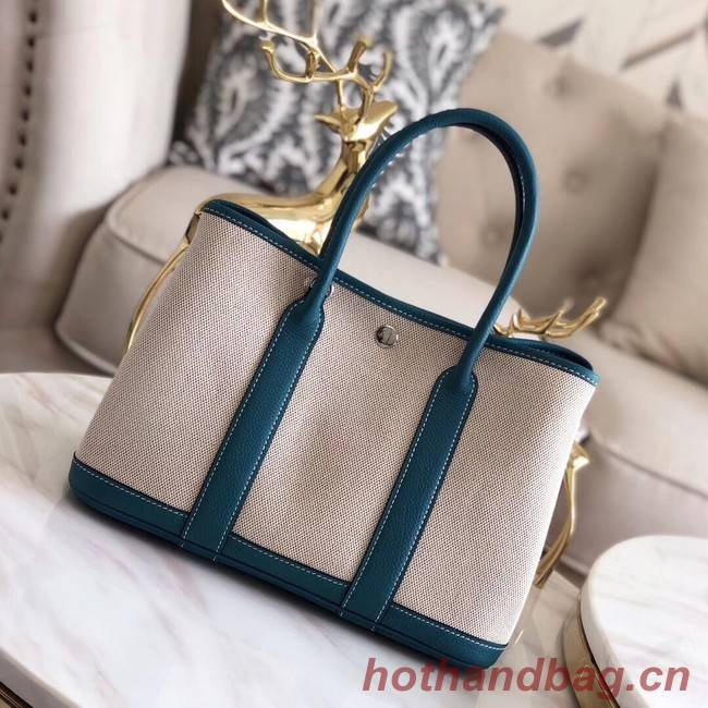 Hermes Garden Party 36cm Tote Bags Original Leather H3698 Blue