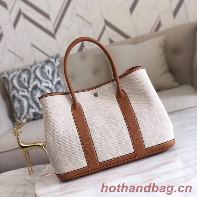 Hermes Garden Party 36cm Tote Bags Original Leather H3698 Brown
