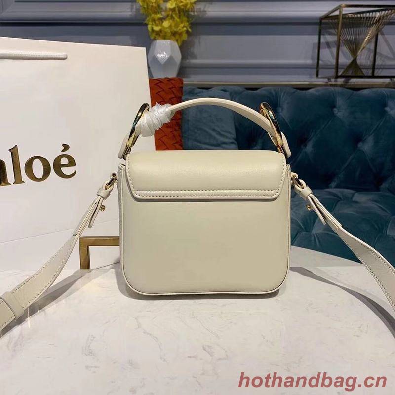 Chloe Original Calfskin Leather Top Handle Small Bag 3S030 White Chloe Original Calfskin Leather Top Handle Small Bag 3S030 White