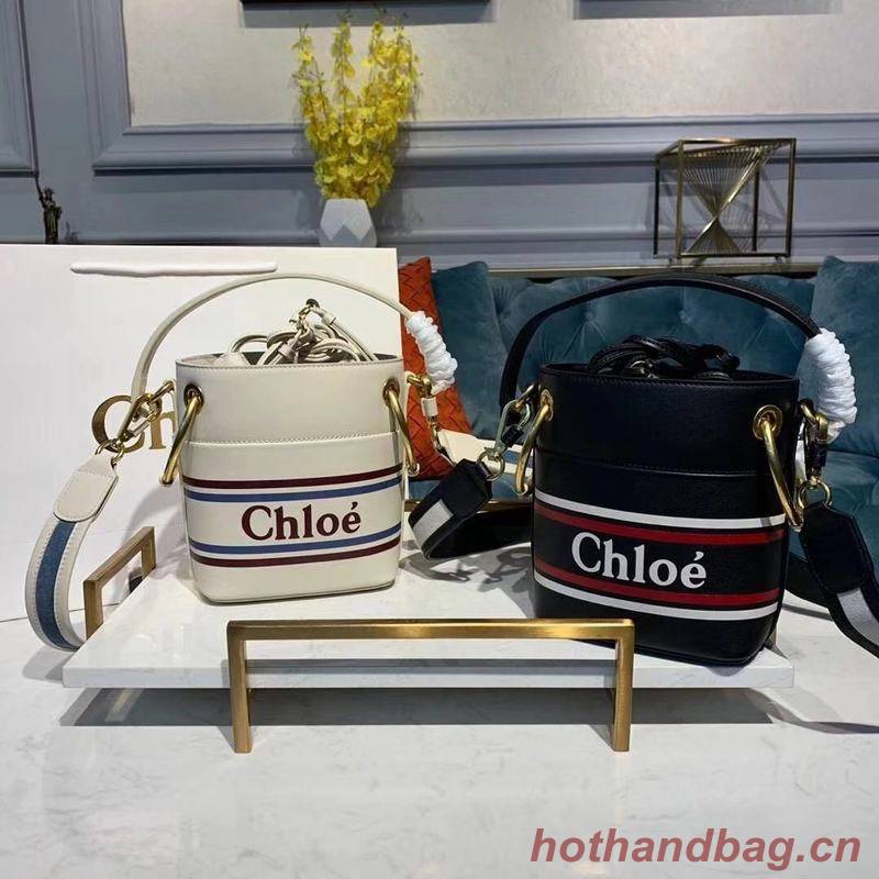 Chloe Roy Mini Smooth Leather Bucket Bag 3S508 White Chloe Roy Mini Smooth Leather Bucket Bag 3S508 White