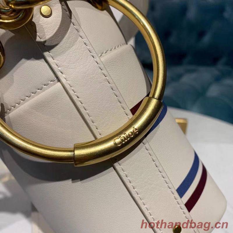 Chloe Roy Mini Smooth Leather Bucket Bag 3S508 White Chloe Roy Mini Smooth Leather Bucket Bag 3S508 White