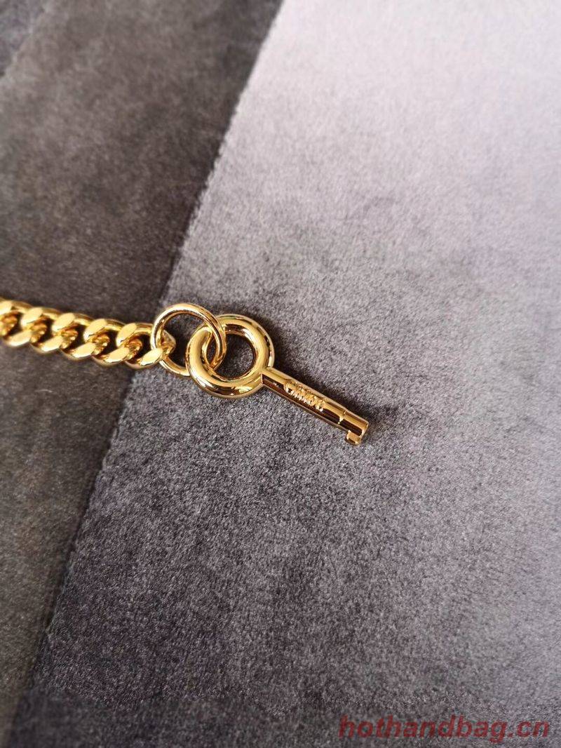 Chloe Small Aby Lock Chain Bag in Embossed Lizard Effect on Calfskin & Goatskin 3S035 Apricot Chloe Small Aby Lock Chain Bag in Embossed Lizard Effect on Calfskin & Goatskin 3S035 Apricot