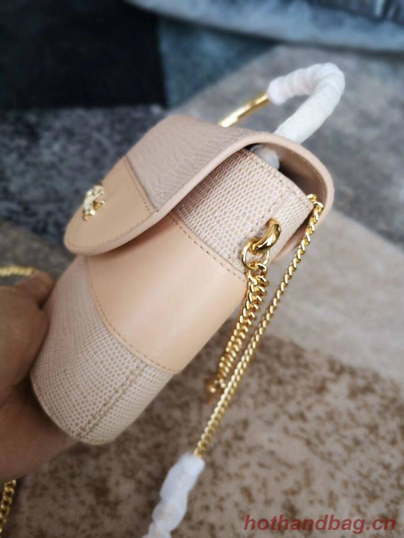 Chloe Small Aby Lock Chain Bag in Embossed Lizard Effect on Calfskin & Goatskin 3S035 Apricot Chloe Small Aby Lock Chain Bag in Embossed Lizard Effect on Calfskin & Goatskin 3S035 Apricot
