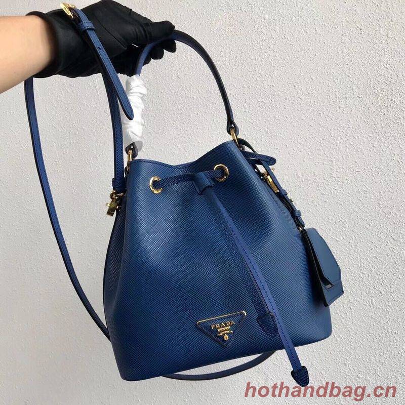 Prada Galleria Saffiano Leather Bag 1BE032 Blue