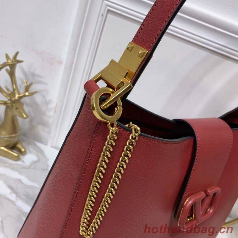 VALENTINO Origianl Palm Leather Bag V5002 Wine VALENTINO Origianl Palm Leather Bag V5002 Wine