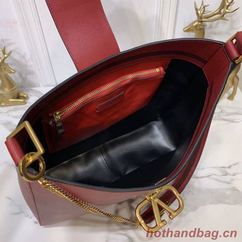 VALENTINO Origianl Palm Leather Bag V5002 Wine VALENTINO Origianl Palm Leather Bag V5002 Wine