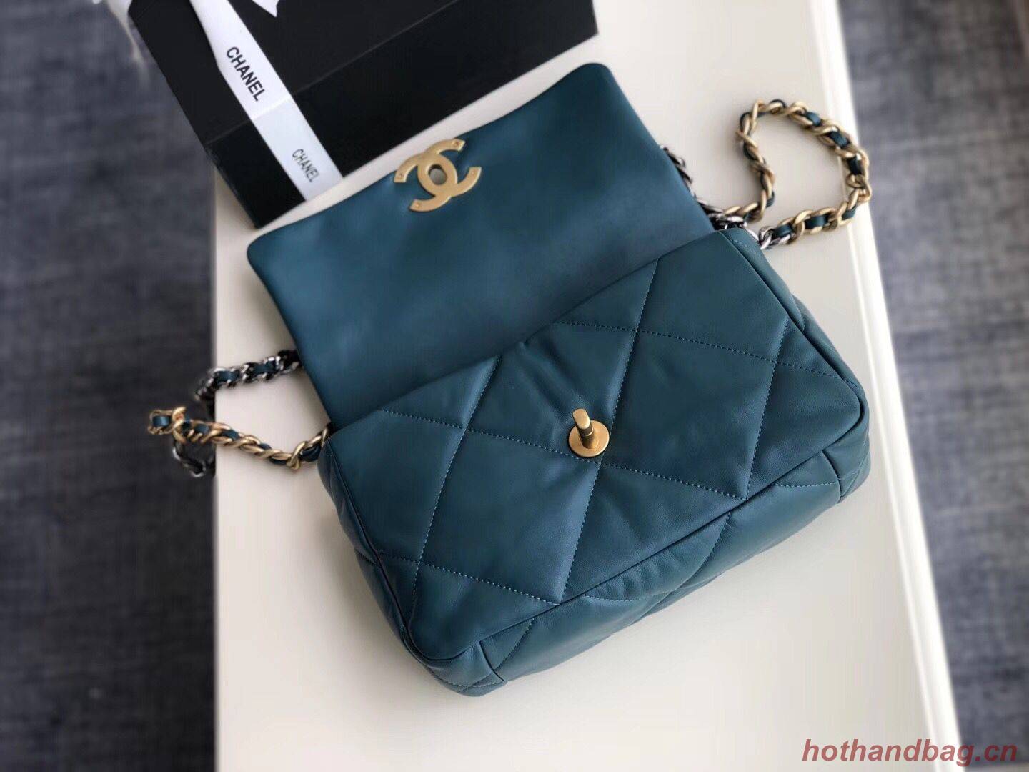Chanel 19 flap bag AS1160 Navy Chanel 19 flap bag AS1160 Navy
