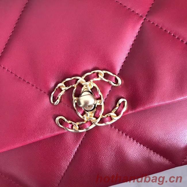 Chanel 19 flap bag AS1160 Red