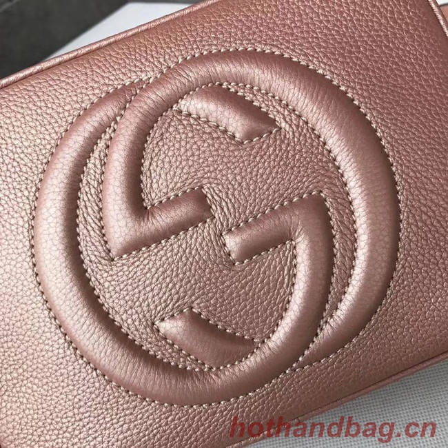 Gucci Soho Calfskin Leather Disco Bag 308364 pink