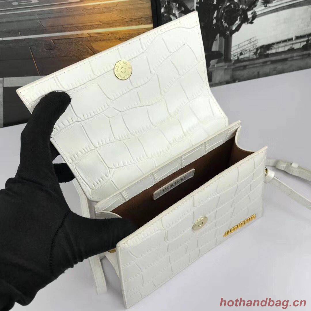 Jacquemus Original Leather Mini Top Handle Bag J8088 White Jacquemus Original Leather Mini Top Handle Bag J8088 White