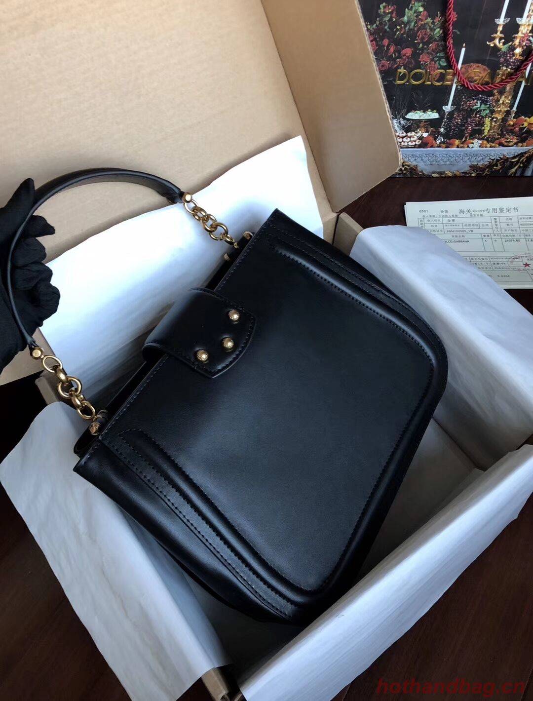 Dolce & Gabbana Origianl Leather Bag 4918 black Dolce & Gabbana Origianl Leather Bag 4918 black