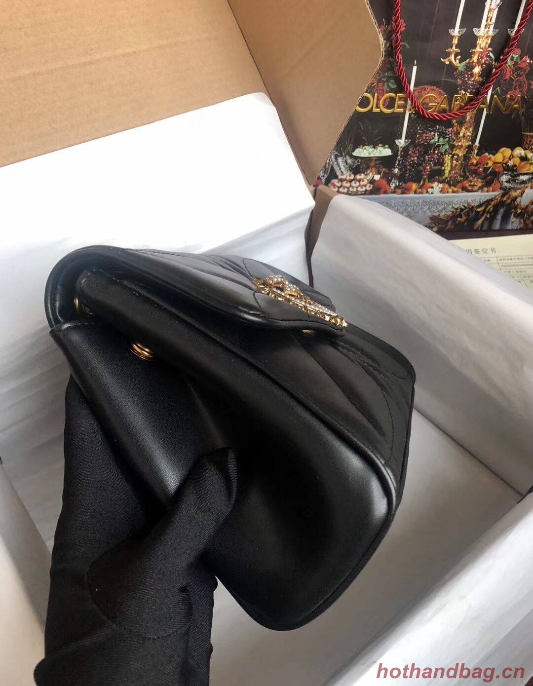 Dolce & Gabbana Origianl Leather Bag 4919 black Dolce & Gabbana Origianl Leather Bag 4919 black