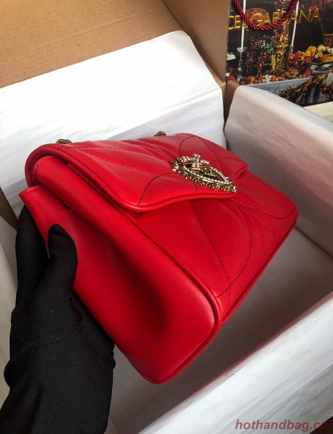 Dolce & Gabbana Origianl Leather Bag 4919 red Dolce & Gabbana Origianl Leather Bag 4919 red