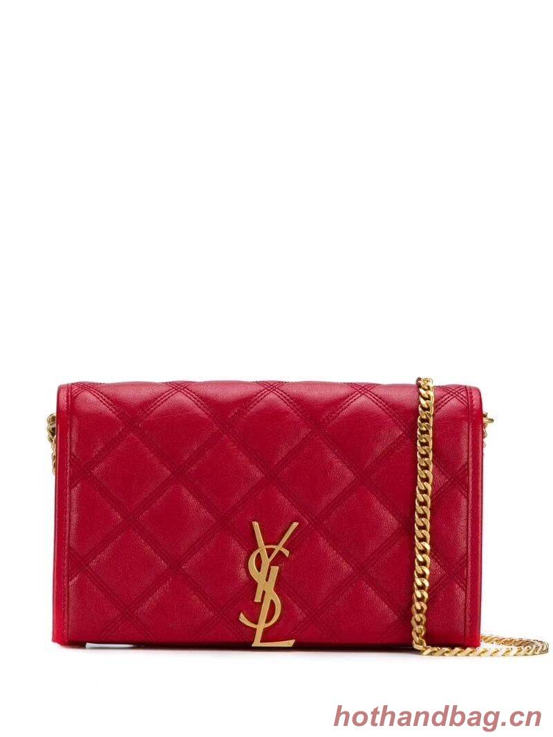 SAINT LAURENT leather shoulder bag Y585031 red
