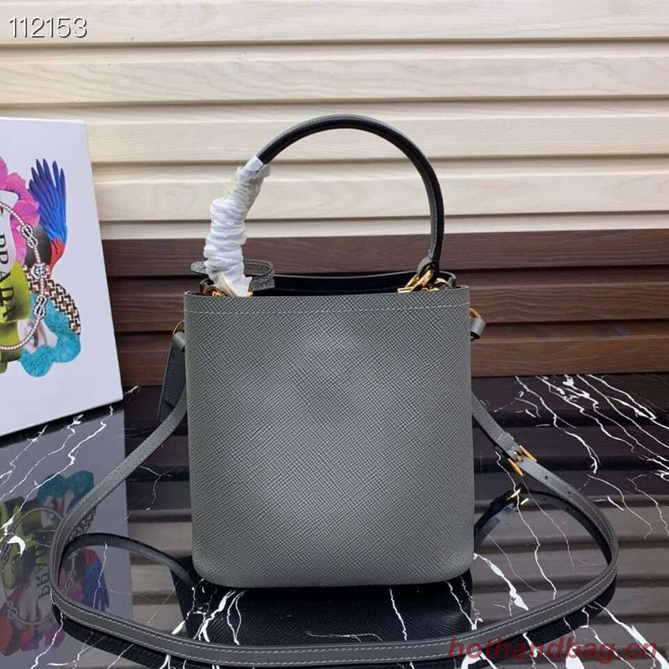 Prada Panier small Original Saffiano Bag 1BA217 Gray Prada Panier small Original Saffiano Bag 1BA217 Gray