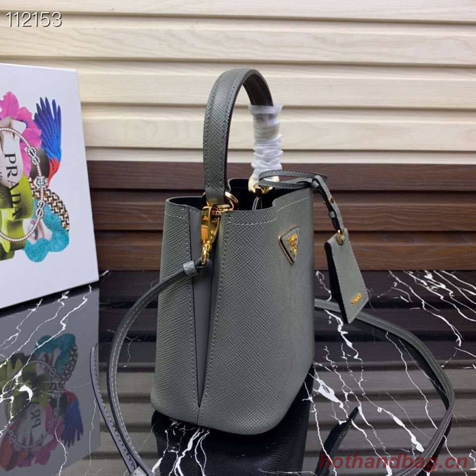 Prada Panier small Original Saffiano Bag 1BA217 Gray Prada Panier small Original Saffiano Bag 1BA217 Gray