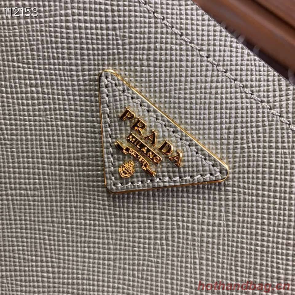 Prada Panier small Original Saffiano Bag 1BA217 Gray Prada Panier small Original Saffiano Bag 1BA217 Gray