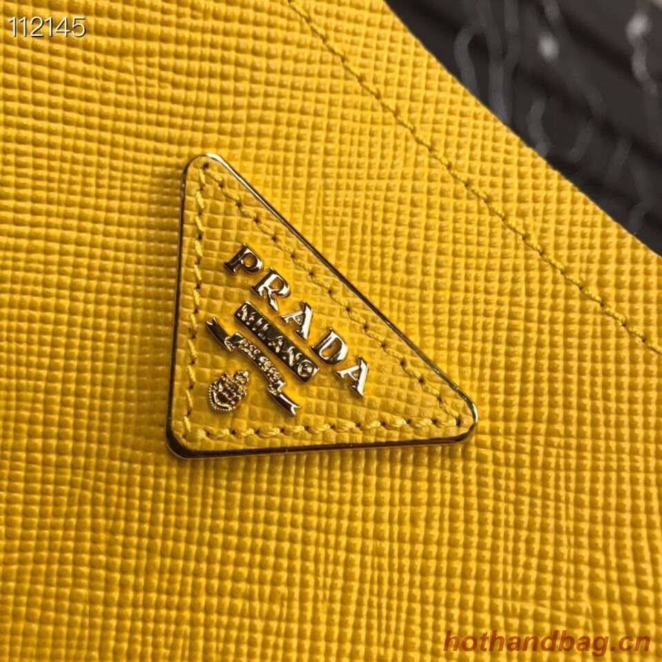 Prada Panier small Original Saffiano Bag 1BA217 Yellow Prada Panier small Original Saffiano Bag 1BA217 Yellow