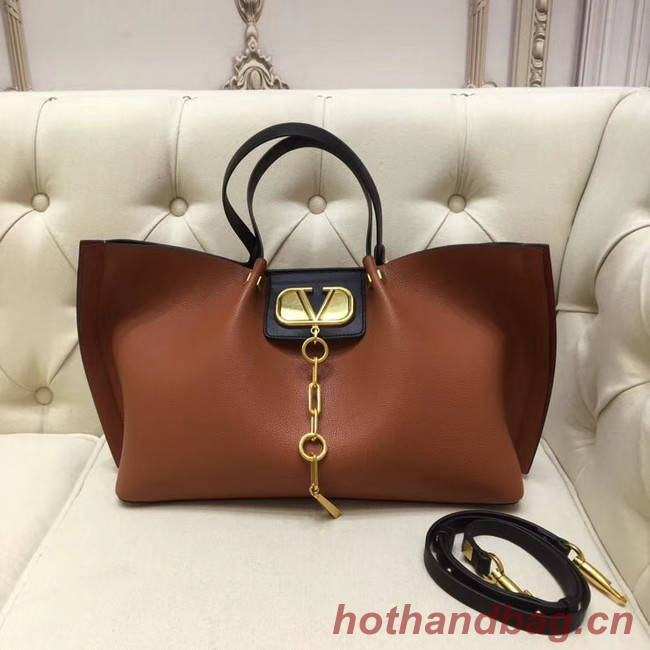 VALENTINO Origianl leather tote 2080 brown