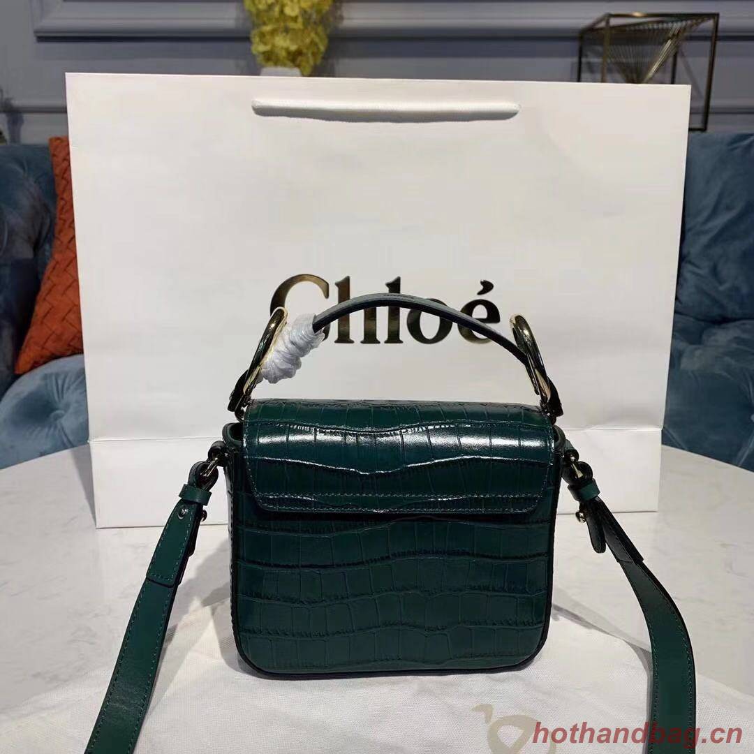 Chloe Original Crocodile skin Leather Top Handle Small Bag 3S030 Black Chloe Original Crocodile skin Leather Top Handle Small Bag 3S030 Black